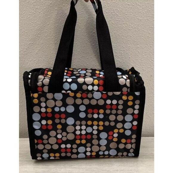 Nicole Miller New York N3550-60B-LT Insulated 11" Navy Blue Lunch Tote - Picture 2 of 9